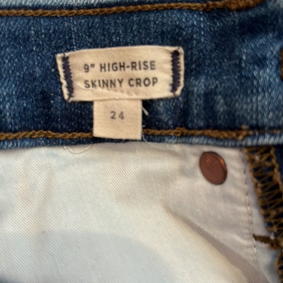 Madewell Skinny Crop Jeans Sz 24 w/Raw Hem - Picture 3 of 7